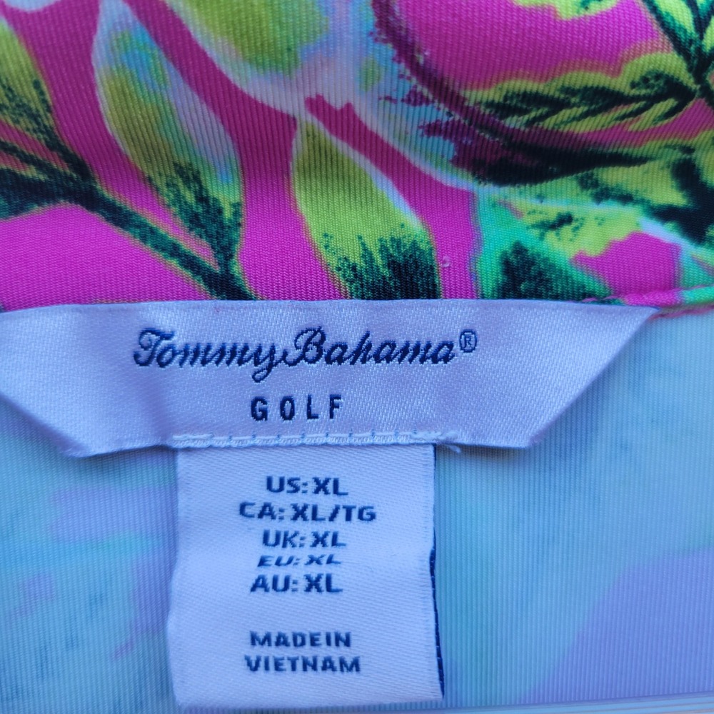 Tommy Bahama Women's XL Golf Tropical Hawaiian Floral Long Sleeve 1/4 Zip Tennis - Picture 3 of 7